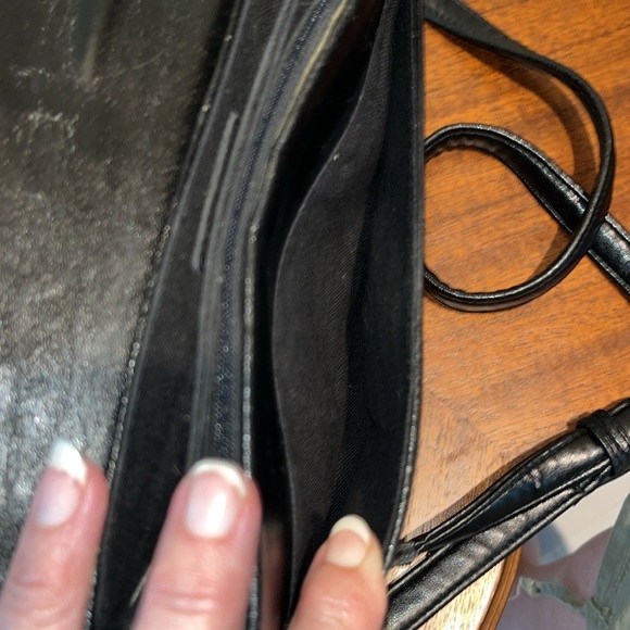 Coletta  Crossbody bag  shoulder bag  Black Genuine leather  With wallet/mirror - Picture 12 of 15